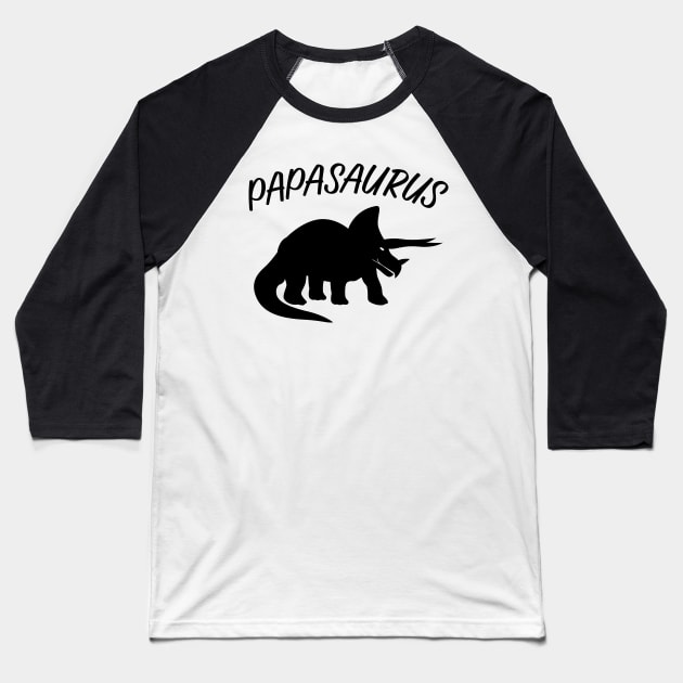 Papasaurus Styracosaurus Dinosaur Gift For Father Baseball T-Shirt by JaiStore